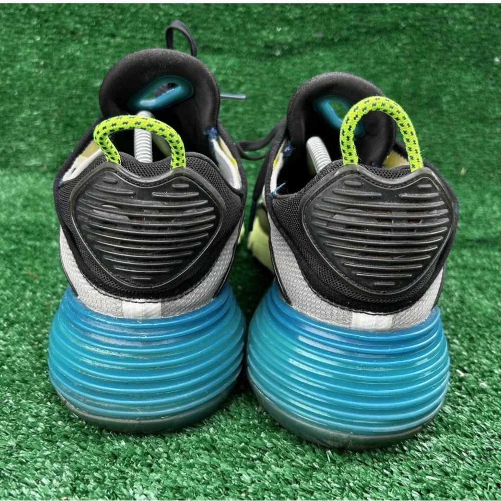 Nike Air Max 2090 Mens 11.5 White Black Volt Blue Force BV9977-101 Running Shoes